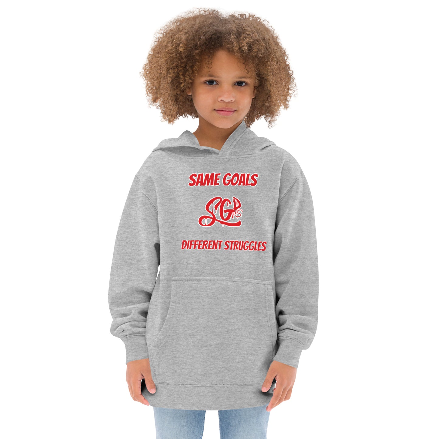 Same Goals Different Struggles Kids fleece hoodie