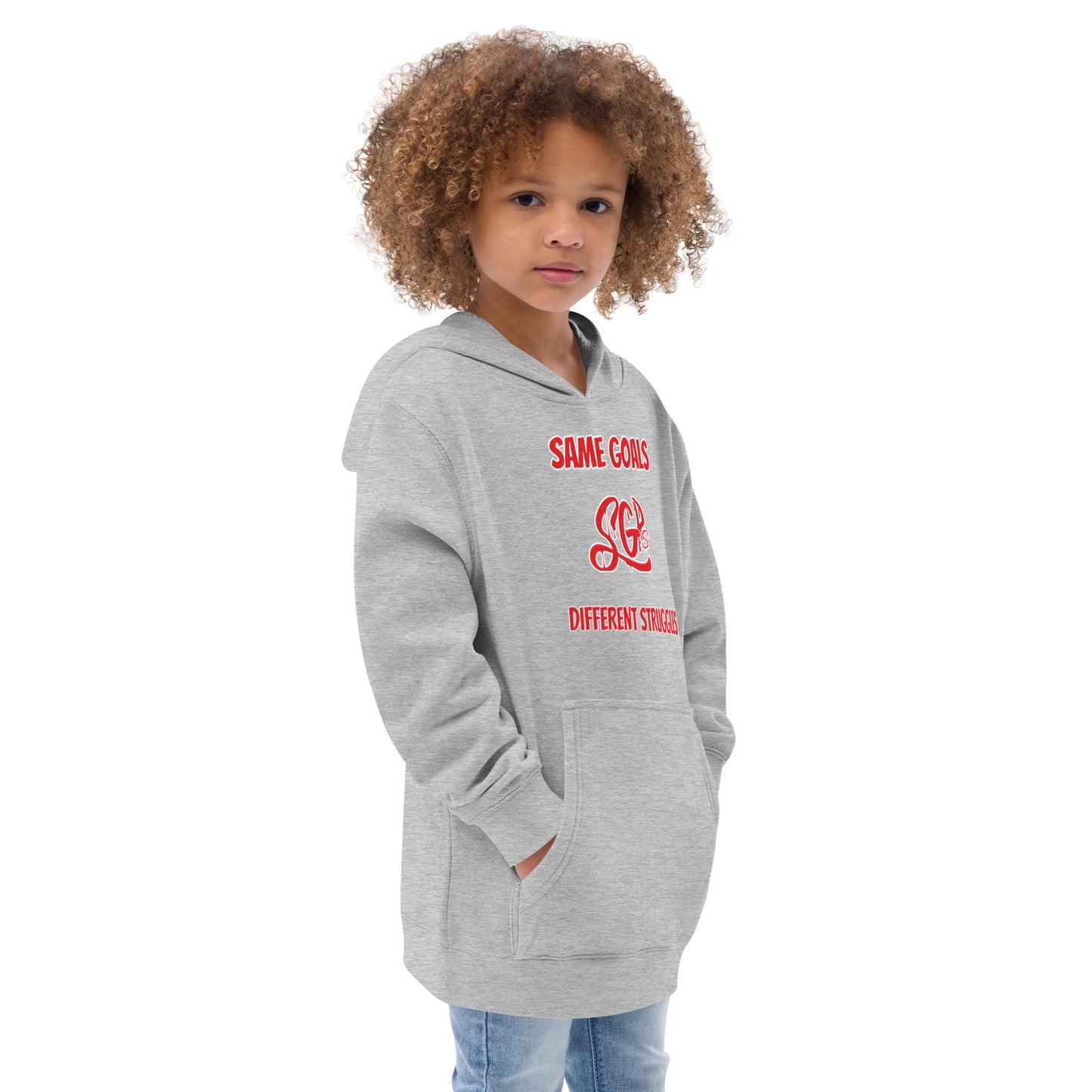 Same Goals Different Struggles Kids fleece hoodie