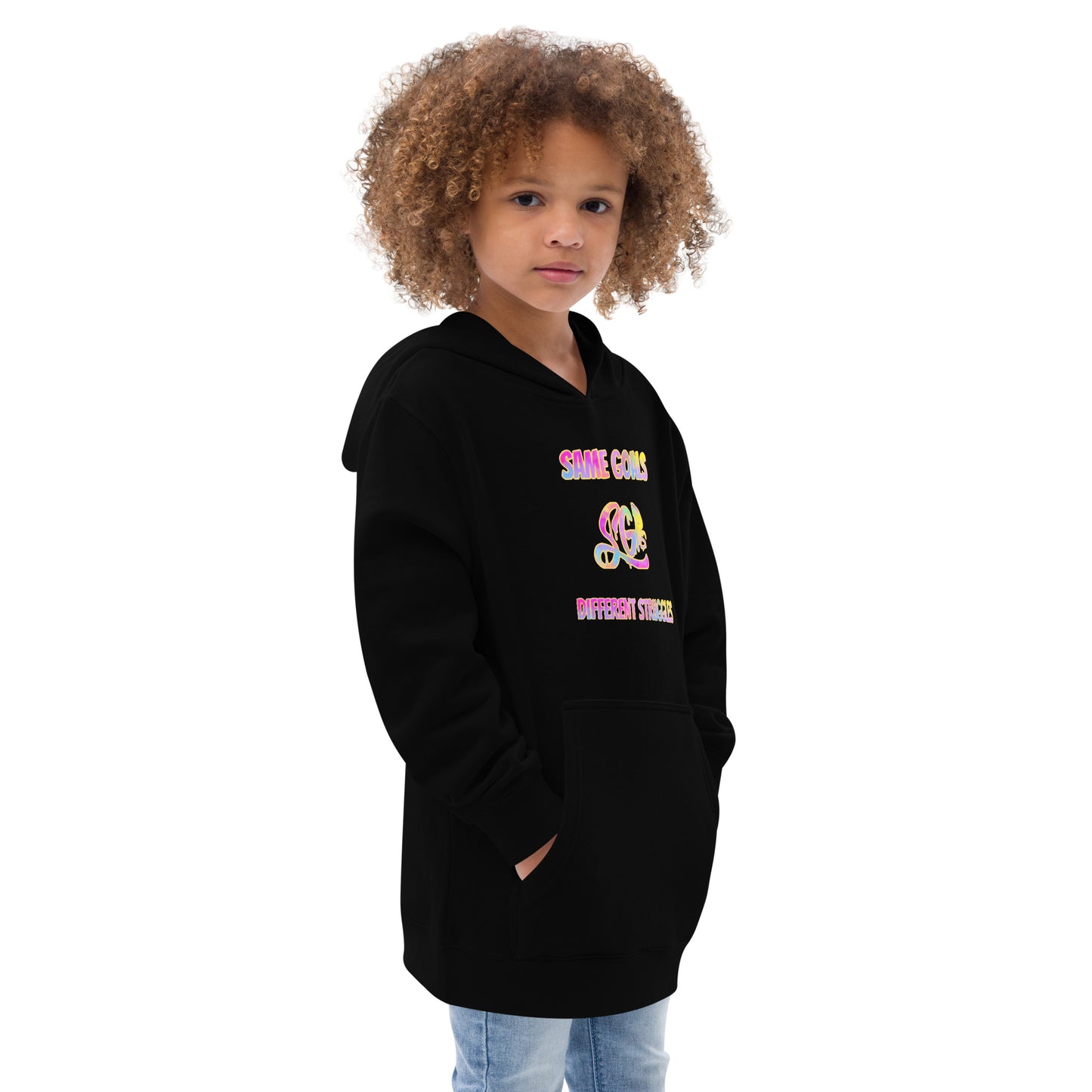 Same Goals Different Struggles Kids fleece hoodie