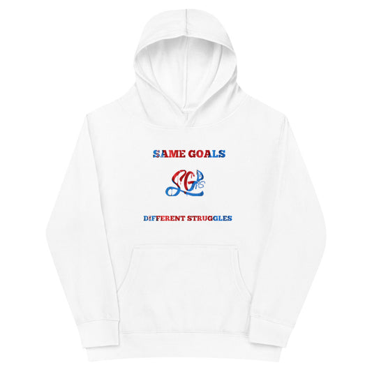 Same Goals Different Struggles kids Kids fleece hoodie