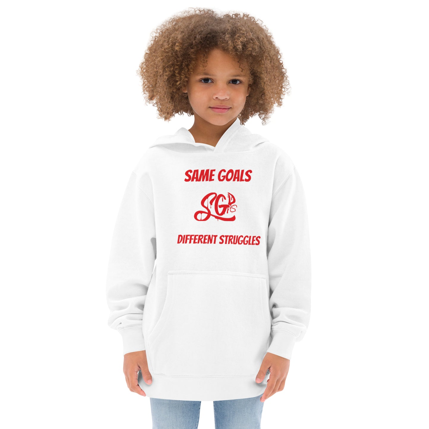 Same Goals Different Struggles Kids fleece hoodie