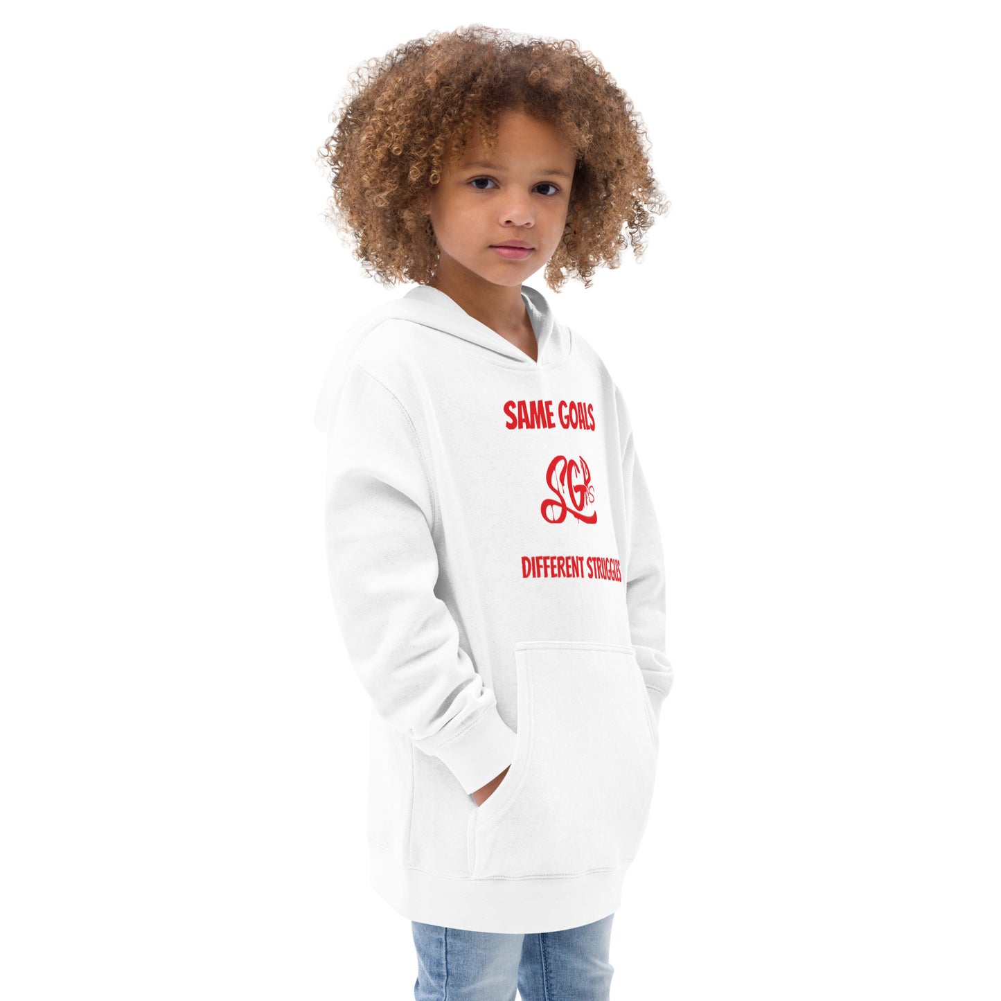 Same Goals Different Struggles Kids fleece hoodie