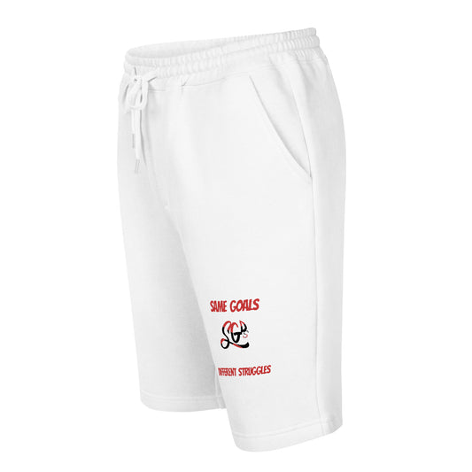 Same Goals Different Struggles Men's fleece shorts