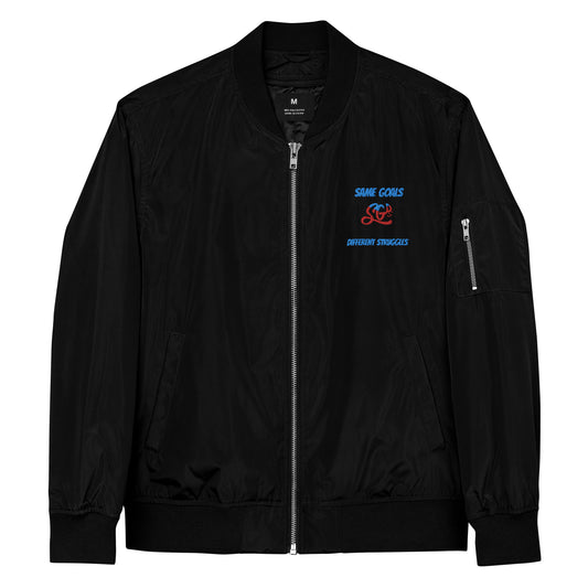 Same Goals Different Struggles Men’s bomber jacket