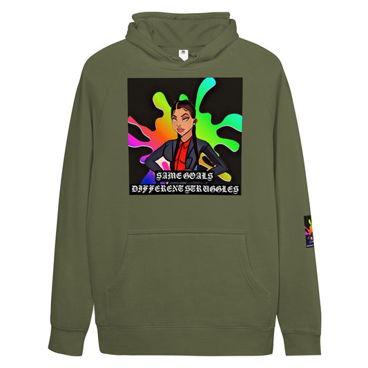 Same Goals Different Struggles Women’s kangaroo pocket hoodie