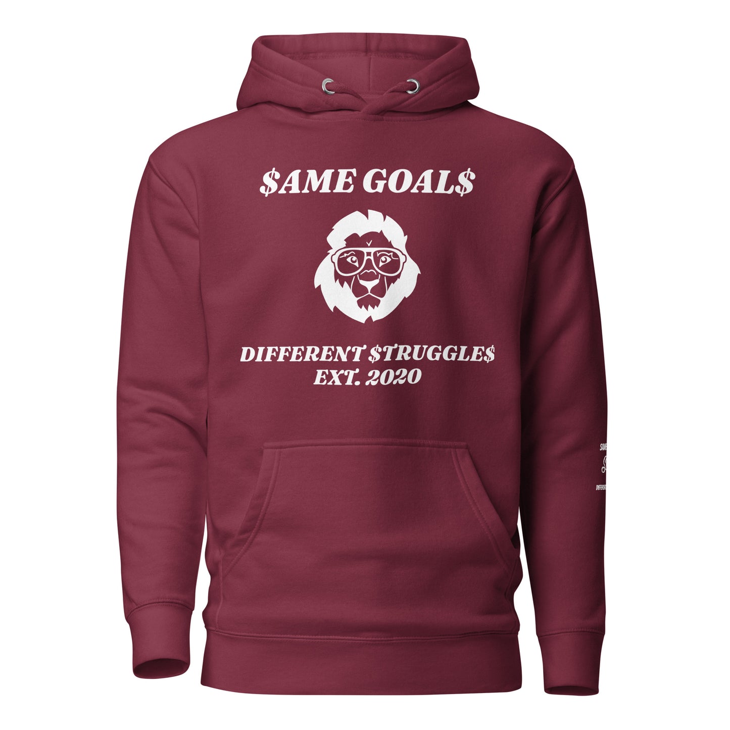 Same Goals Different Struggles mens Hoodie