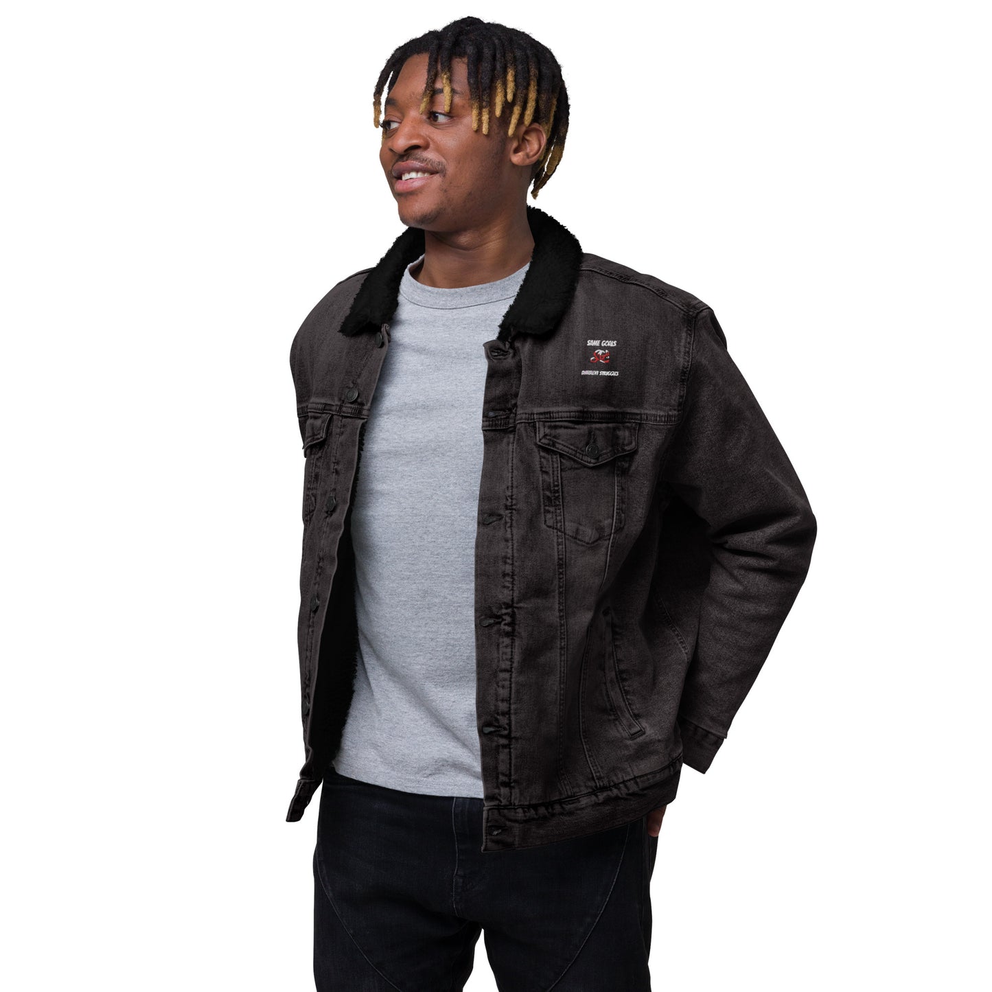 Same Goals Different Struggles  Men’s sherpa jacket