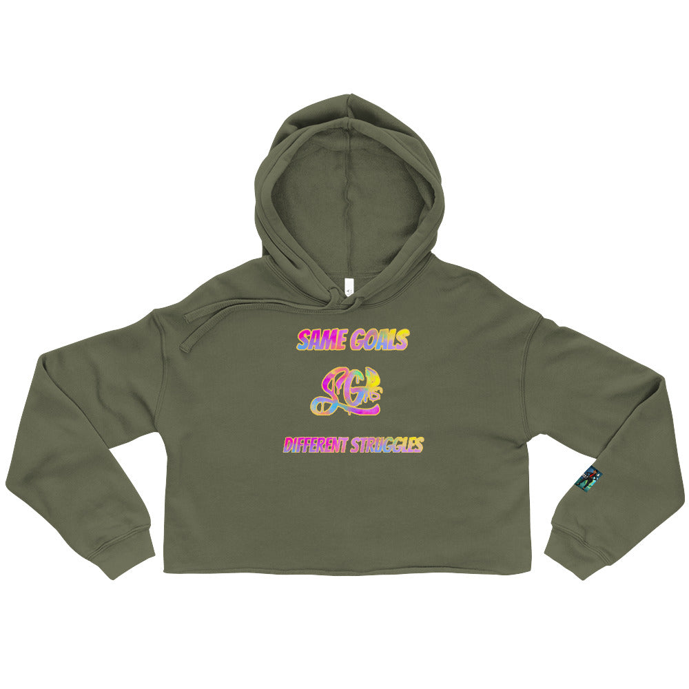 Same Goals Different Struggles Women’s Crop Hoodie