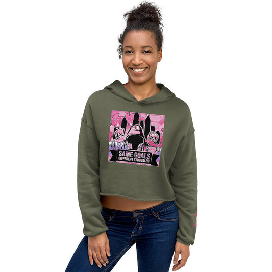 Same Goals Different Struggles Women’s Crop Hoodie