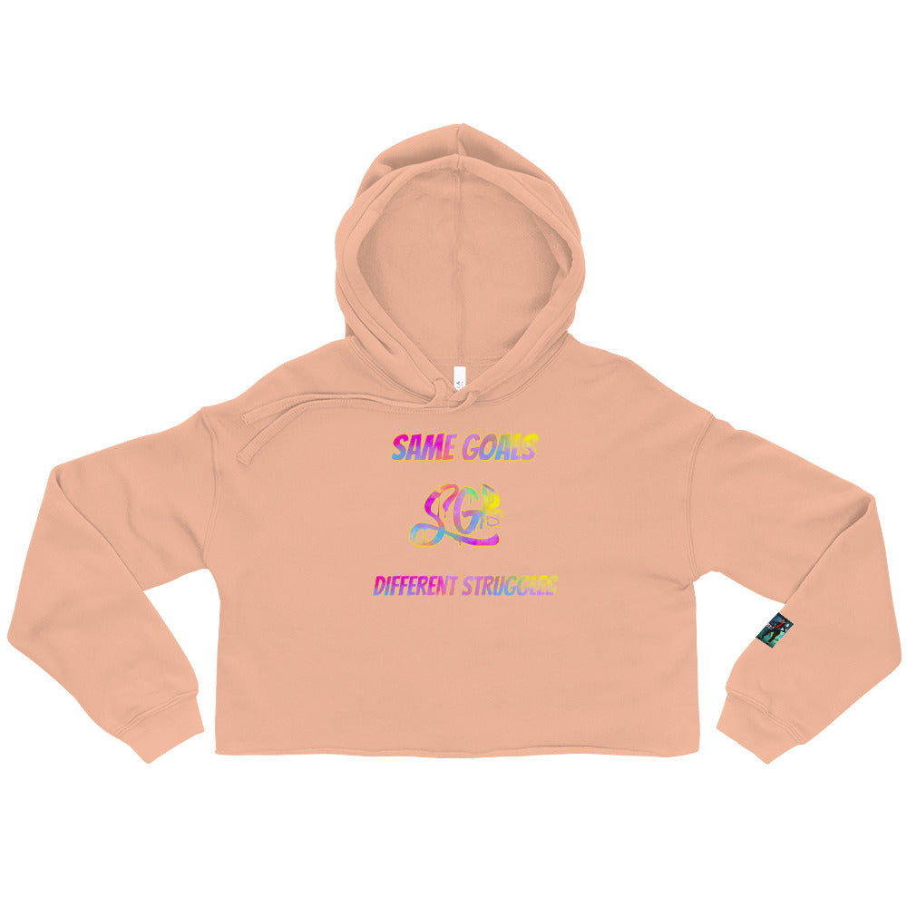 Same Goals Different Struggles Women’s Crop Hoodie