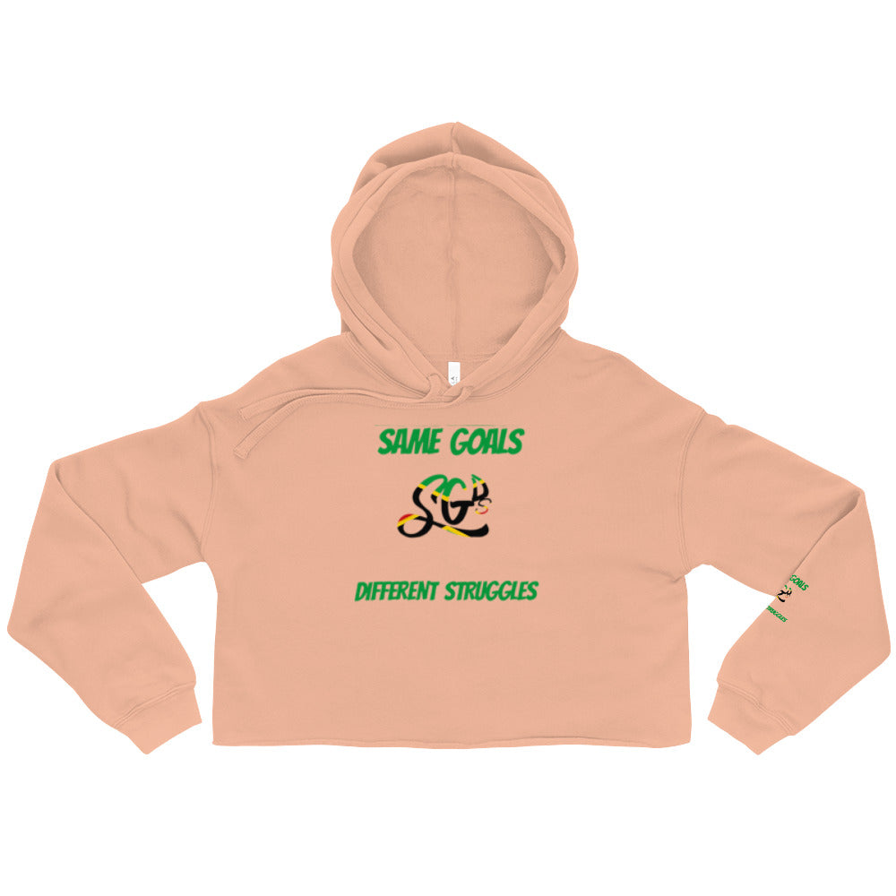 Same Goals Different Struggles Crop Hoodie