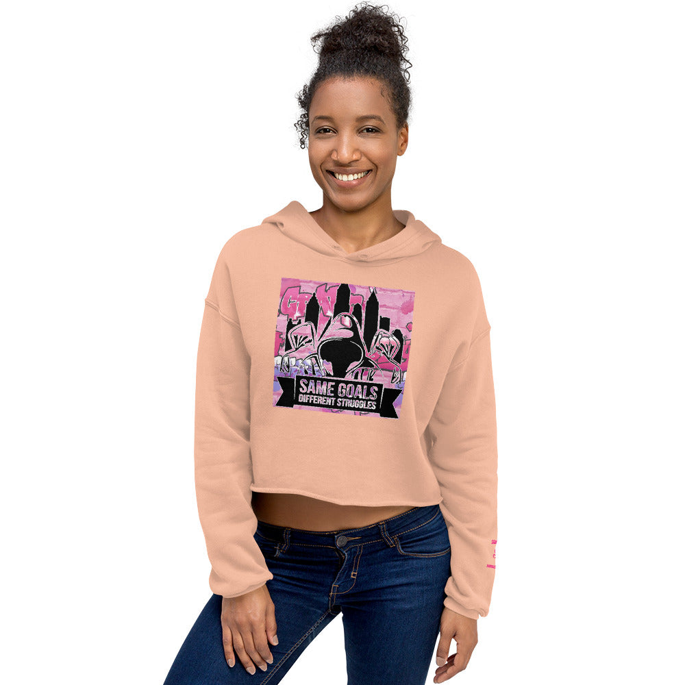 Same Goals Different Struggles Women’s Crop Hoodie