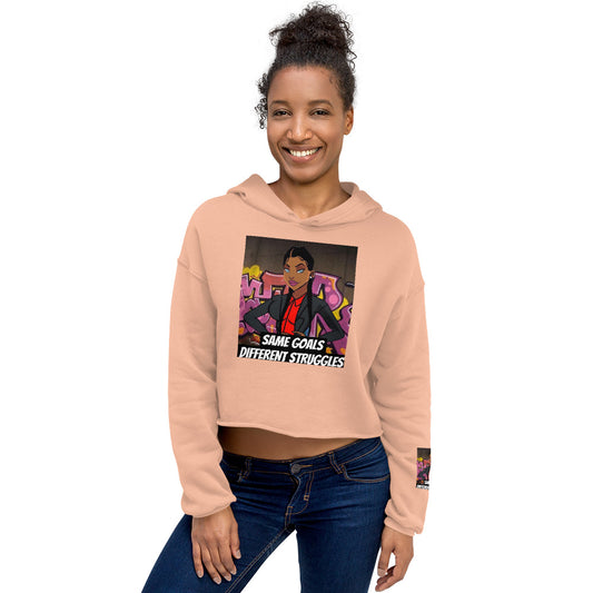 Same Goals Different Struggles Women’s Crop Hoodie