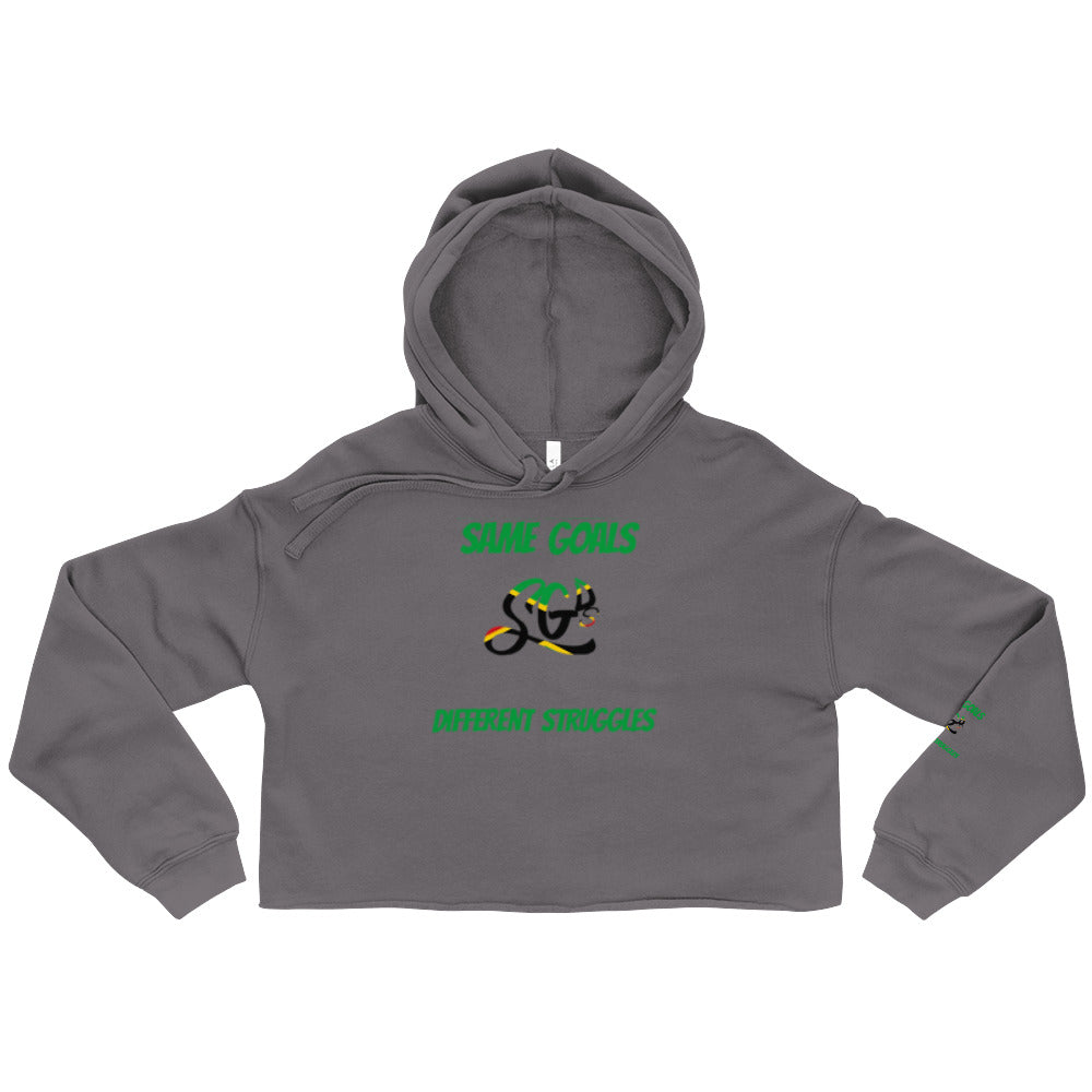 Same Goals Different Struggles Crop Hoodie