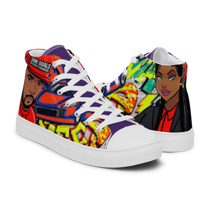 Same Goals Different Struggles Women’s high top canvas shoes