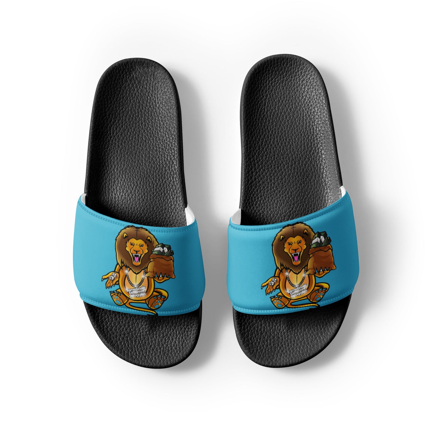 Same Goals Different Struggles Bright Summer Sky Women's slides