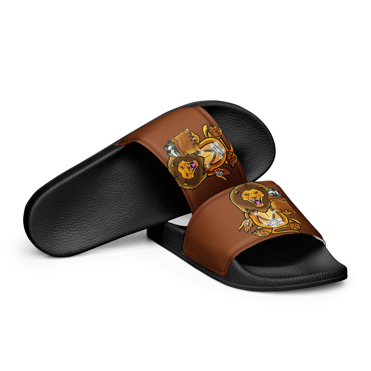 Same Goals Different Struggles Saddle Brown Women's slides