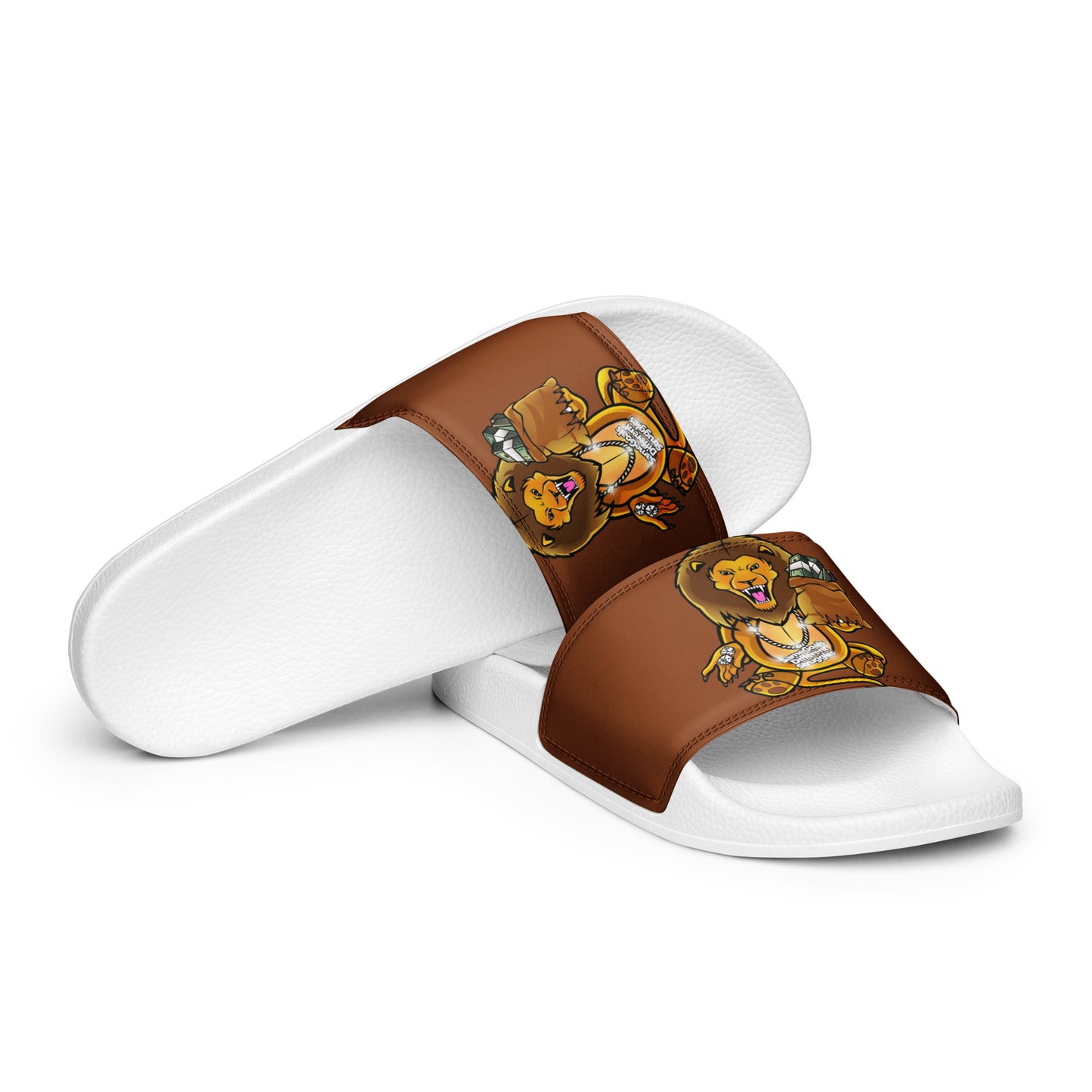 Same Goals Different Struggles Saddle Brown Women's slides